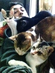 My cats and me!