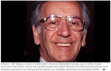 William Mallow perfected the clumping clay cat litter formula