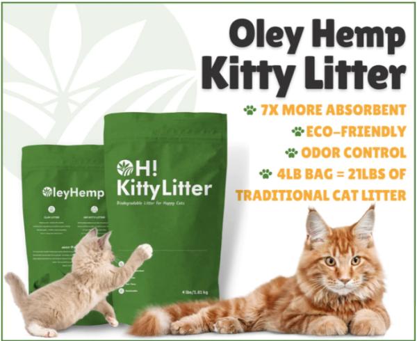 Oley Hemp Oh Kitty USDA Certfied Hemp Cat Litter